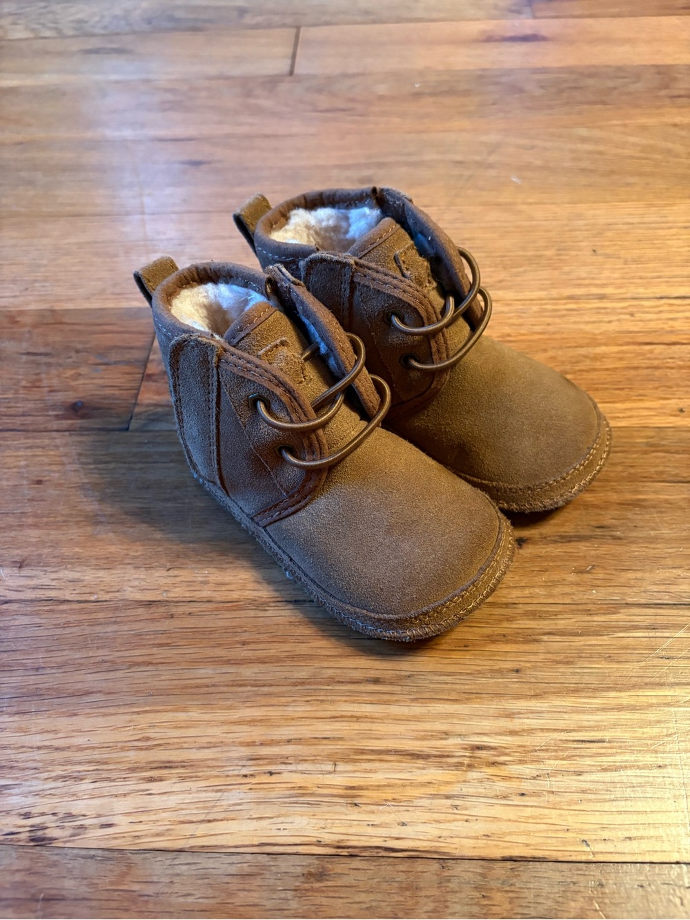 Toddler Brown Lace-Up Ugg Boots
